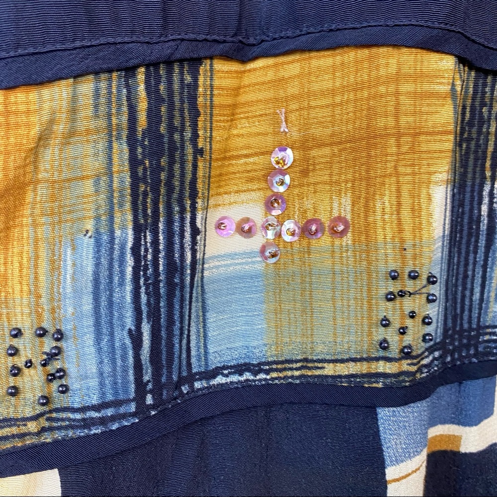 Vintage We Be Bop Beaded Art To Wear Maxi Dress - Picture 7 of 10